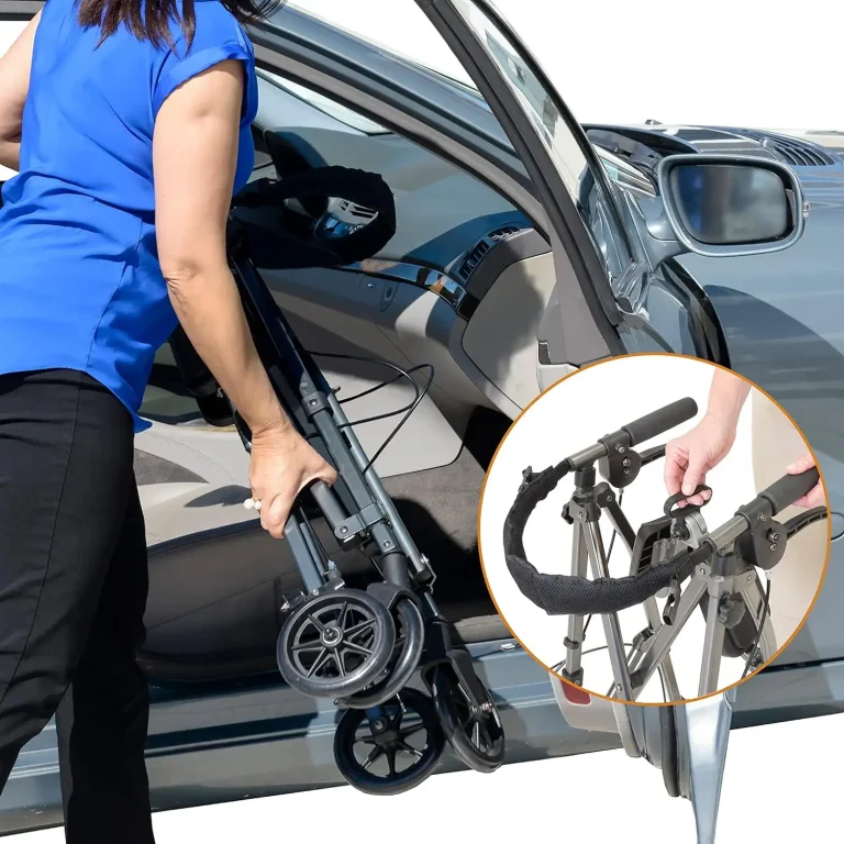 Lightweight Folding Travel Walker with Seat