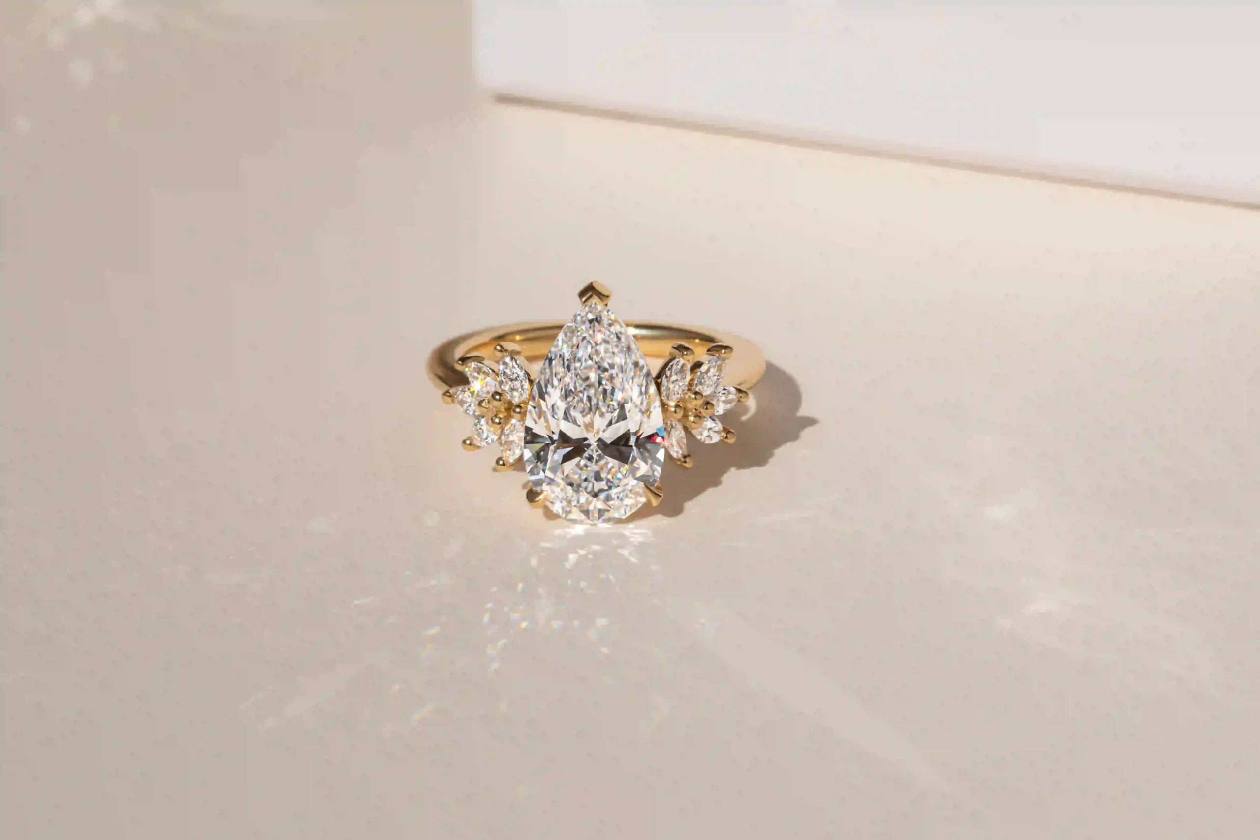 How to Safely Travel with Expensive Jewelry 2 Cluster Anastasia Pear YG 3ct front 1 scaled