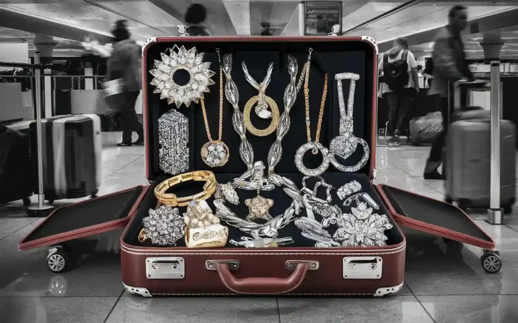 How to Safely Travel with Expensive Jewelry 6 Put Jewelry in Checked Luggage