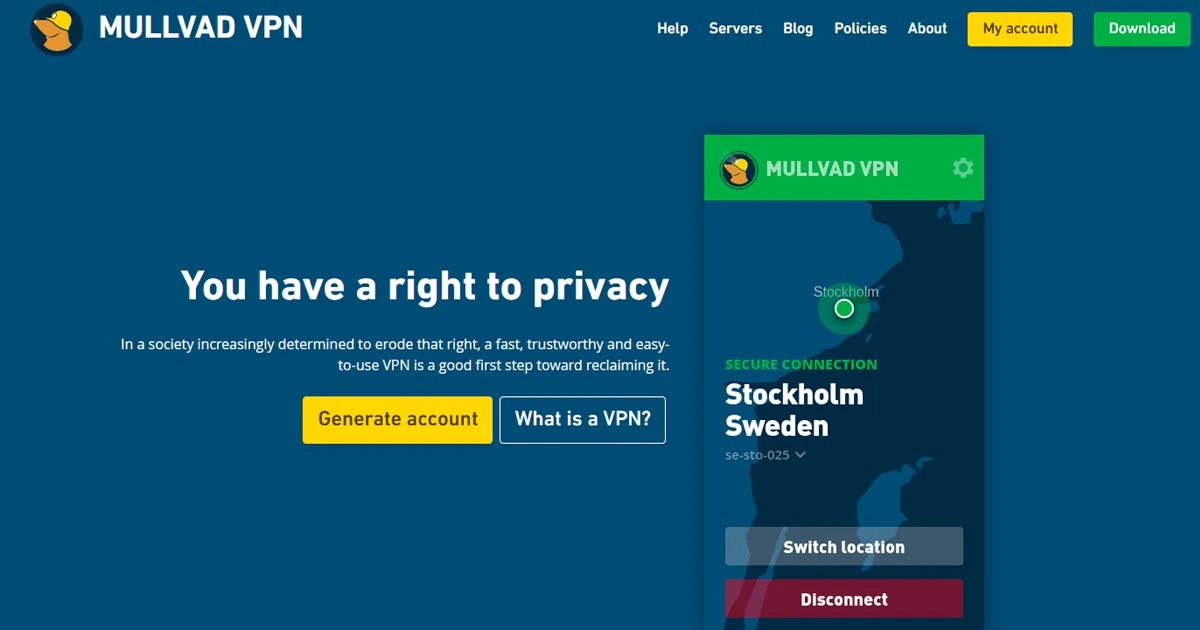 Best VPNs for Travelers (According to Reddit + Tests) 10 Mullvad VPN – Hardcore Privacy