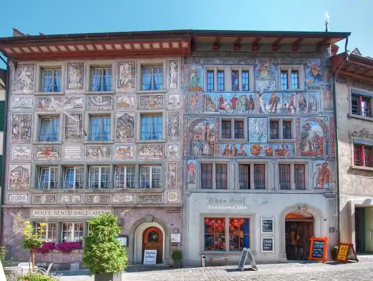 Admire Stein am Rheins Painted Houses